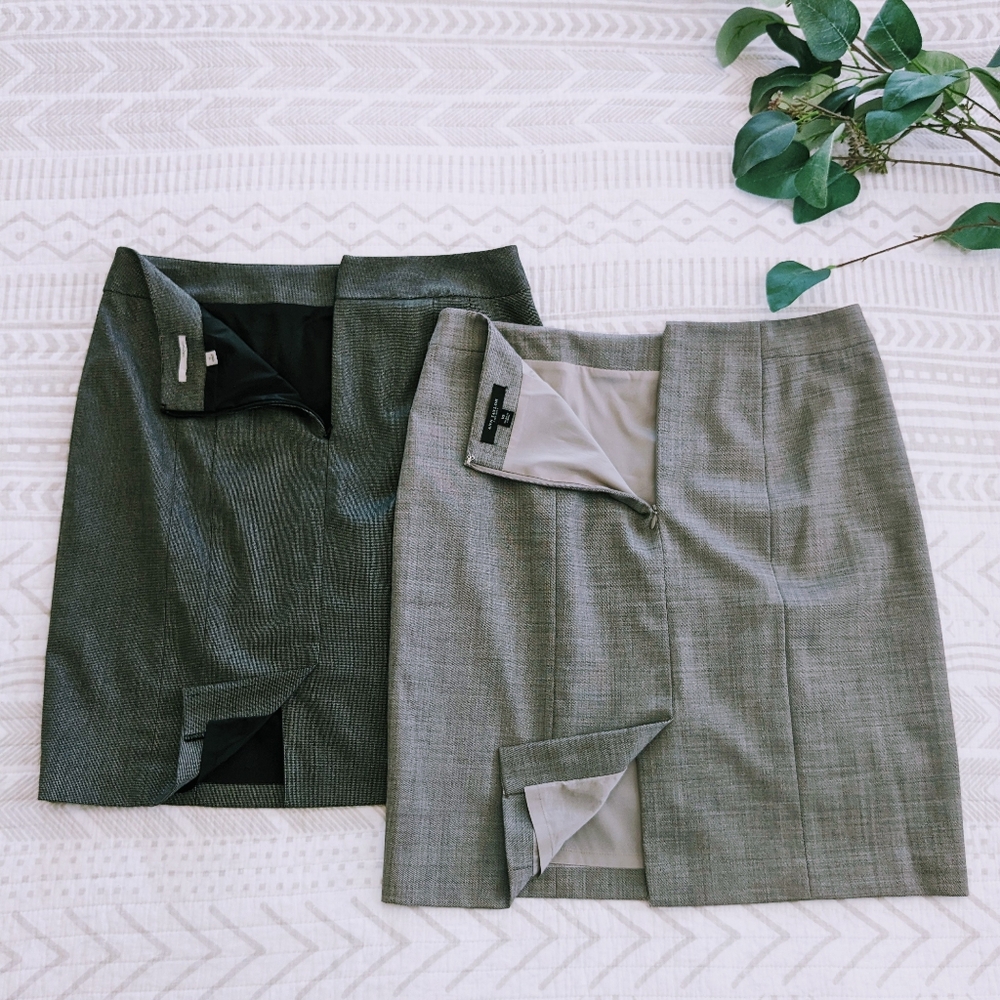 Ann Taylor Pencil Skirt Set - Black and Gray - Picture 2 of 9